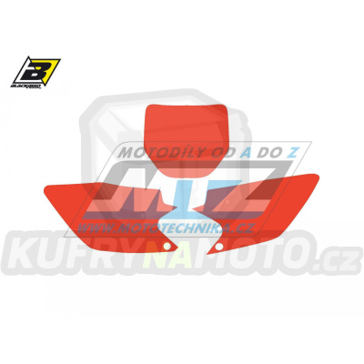 Polepy číslových tabulek (vystřižené) - Kawasaki KXF250 / 06-08 - barva červená