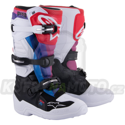 boty TECH 7 S, ALPINESTARS, dětské (bílá/černá/červená/modrá/fialová) 2024