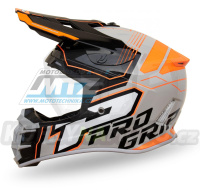 Přilba Progrip 3080 ABS - grey/black/orange - velikost S
