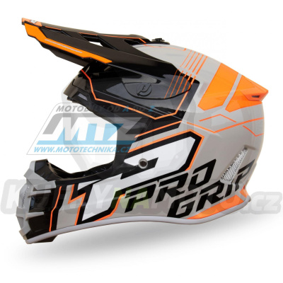 Přilba Progrip 3080 ABS - grey/black/orange - velikost S