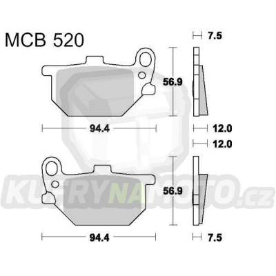 Brzdové destičky LUCAS MCB 520 organické