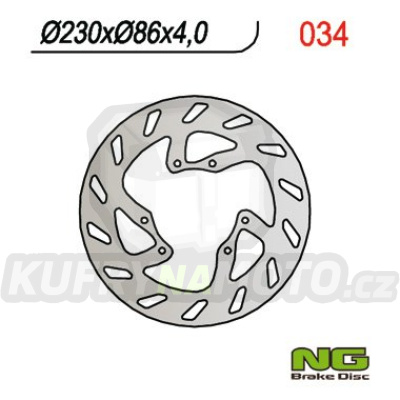 Brzdový kotouč moto NG 034