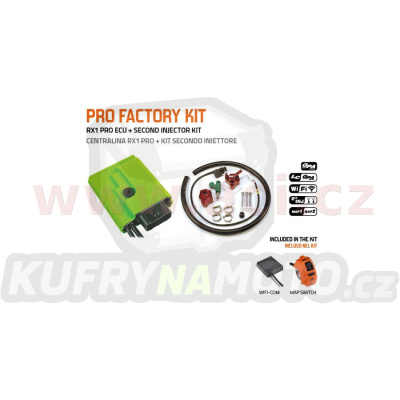 PRO FACTORY KIT řídící jednotky GP1 EVO BASIC s druhým vstřikovačem, GET (kit-ECU+WifiCOM+přepínač GPA+vstřikovač č.2)