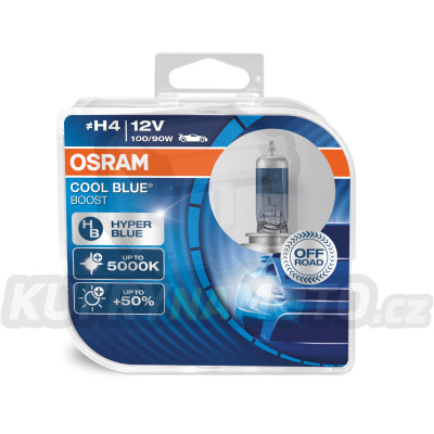 žárovky H4 100/90W (patice P43t) OSRAM COOL BLUE BOOST (bez homologace) (2 ks v boxu)