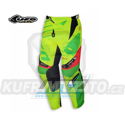 Kalhoty motokros UFO HYDRA - žluto-zelené - velikost 40/58