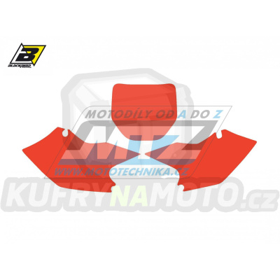 Polepy číslových tabulek (vystřižené) - Kawasaki KXF250 / 04-05 - barva červená
