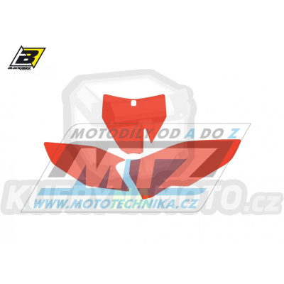 Polepy číslových tabulek (vystřižené) - Husqvarna FC+TC / 14-15 - barva červená
