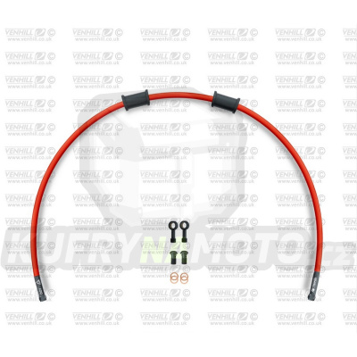 Hadice zadní brzdy Venhill POWERHOSEPLUS HON-7005RB-RD (1 hadice v sadě) červené hadice, černé koncovky