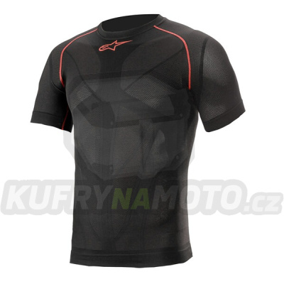 termoprádlo s krátkým rukávem RIDE TECH SUMMER, ALPINESTARS (černá/červená) 2024