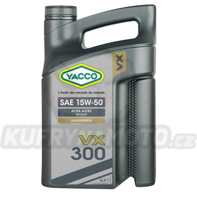 Motorový olej YACCO VX 300 15W50, 5 L