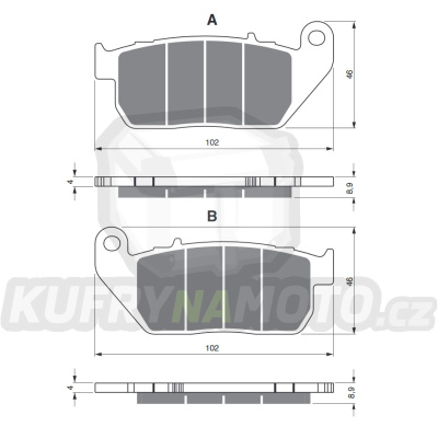 Brzdové destičky GOLDFREN 272 S33 STREET FRONT