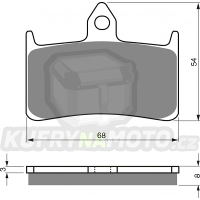 Přední brzdové destičky Goldfren HONDA VFR 750 RJ/RK/RL (RC30) 1988-1990 směs S3 - akce