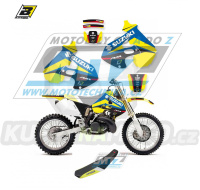 Polepy s potahem sedla (sada polepů a potah sedla Dream) - Suzuki RM125+RM250 / 96-00 - typ polepů Dream4