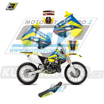 Polepy s potahem sedla (sada polepů a potah sedla Dream) - Suzuki RM125+RM250 / 96-00 - typ polepů Dream4