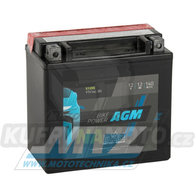 Baterie (akumulátor motocyklový) YTX14L-BS (12V-12Ah)