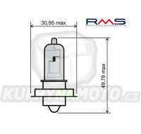 Žárovka RMS 246510435 12V 20W, P26S bílá