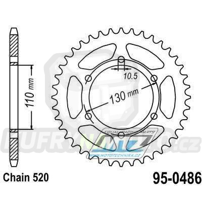 Rozeta MTZ 45 zubů-95-0486-45- výprodej JTR 486-45