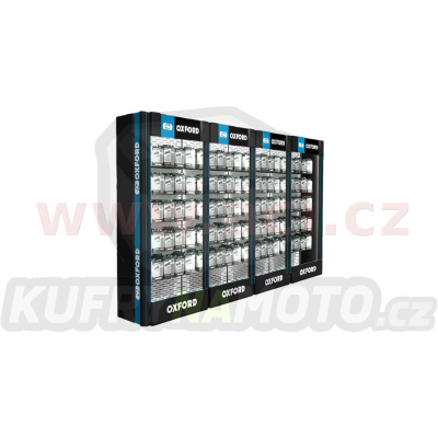 prezentační stěna Premium Advanced s rastrem pro drátový program, sestava 4ks, OXFORD (ŠxVxHL = 3740x2290x550 mm)