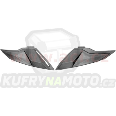 čelní kryty vrchní ventilace pro přilby Jet Tech, CASSIDA (černé matné, pár)