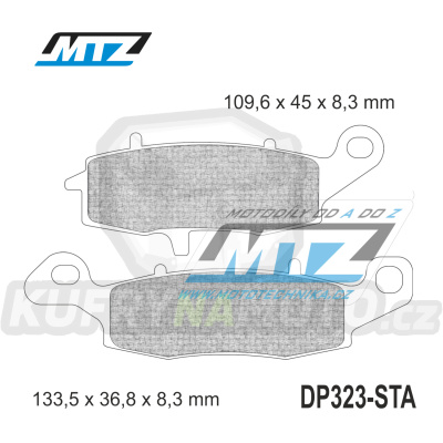 Destičky brzdové DP323-STA - směs Standard