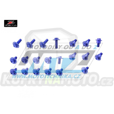 Sada šroubů na plasty - ZETA ZE88-5676 - Yamaha YZF450 / 18-22 + YZF250 / 19-23 + YZF250X+YZF450X - modré