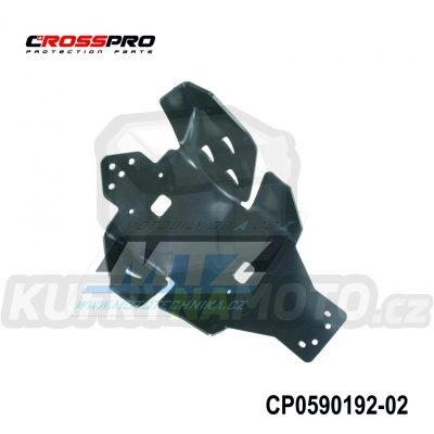 Kryt pod motor plastový DTC Engine Guard - Kawasaki KXF250+KX250 / 21-24 + KXF450+KX450 / 19-23 + KX250X+KX450X - barva černá