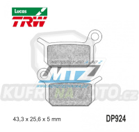 Destičky brzdové DP924-LUSI TRW Lucas MCB750SI - směs Sinter Offroad