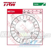 Kotouč brzdový TRW MST214 (267/132/3D) - Yamaha YP400 Majesty / 04-13