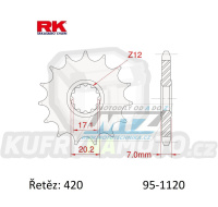 Kolečko řetězové (pastorek) 1120-13zubů RK - Aprilia 50RS+Betamotor 50RR+CPI 50SM+Fantic 50 Caballero+Generic 50 Trigger+Malaguti 50+MBK 50 X-Limit + Motor Hispania 50RYZ+Rieju 50+MBK 50 X-Limit+Peugeot 50XP6+Yamaha DT50R